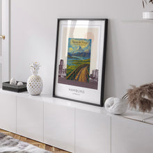 Tierra del Fuego National Park Poster, Argentina Travel Print, Ushuaia, End of the World Train, South America, Wall Art Gift, Illustration