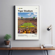 Tiger Stadium Poster, LSU Tigers Football Poster Print, NCAA Stadium Poster, NCAA Art,Football Fan Gift