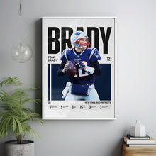 Tom Brady #12 Poster New England Football Wall Art