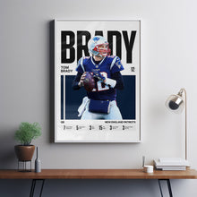 Tom Brady #12 Poster New England Football Wall Art