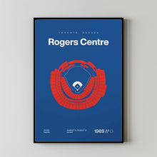 Toronto Ballpark Poster, Rogers Centre Stadium Print, Mid Century Modern Baseball Poste-BYC4YG
