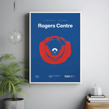 Toronto Ballpark Poster, Rogers Centre Stadium Print, Mid Century Modern Baseball Poste-BYC4YG