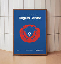 Toronto Ballpark Poster, Rogers Centre Stadium Print, Mid Century Modern Baseball Poste-BYC4YG