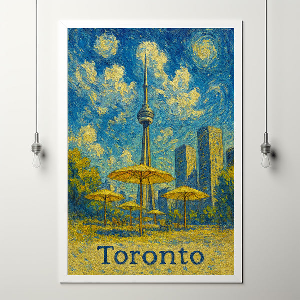 Toronto Canada Anime Style Canvas, Poster, Cityscape Art, CN Tower Print, Travel Poster, Home Decor, Wall Art, Souvenir, Gift Idea