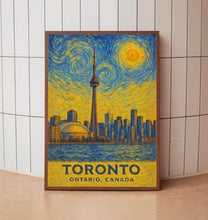 Toronto Poster Print, Toronto Travel Poster, Toronto Van Gogh Style Wall Art, Toronto, Ontario, Canada