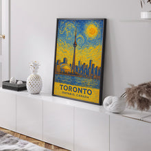 Toronto Poster Print, Toronto Travel Poster, Toronto Van Gogh Style Wall Art, Toronto, Ontario, Canada