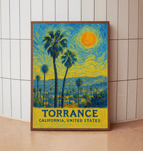 Torrance Poster Print, Torrance Travel Poster, Torrance Van Gogh Style Wall Art, Torrance, California, United States