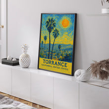 Torrance Poster Print, Torrance Travel Poster, Torrance Van Gogh Style Wall Art, Torrance, California, United States
