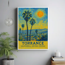 Torrance Poster Print, Torrance Travel Poster, Torrance Van Gogh Style Wall Art, Torrance, California, United States