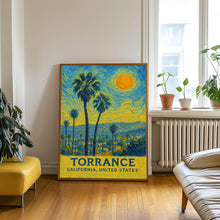 Torrance Poster Print, Torrance Travel Poster, Torrance Van Gogh Style Wall Art, Torrance, California, United States