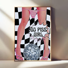 Trendy Bathroom Wall Art Print, Funny Bathroom Decor Go Piss Girl, Physical Poster,  Retro Wall Decor, Girly Poster, Preppy Wall Art 1785285392