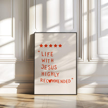 Trendy Christian Wall Art, Life Cute Jesus Wall Art, Aesthetic Red Christian Print Religious Home Decor Christian Dorm Decor Baptism Gift 1868793020