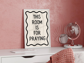 Trendy Christian Wall Art, Pray Wall Art, Maximalist Wall Art, Christian Home Decor, Christian poster, Apartment Wall Art, Praying Print 1870788144