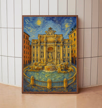 Trevi Fountain Rome Travel Poster, Italian Landmark Art, Historic Fountain Print, Rome Travel Decor, Italy Getaway Gift