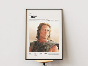 Troy Poster, Brad Pitt Poster, Wolfgang Petersen's Film Troy Print Poster, The Iliad by Homer on Cinema, Movie Wall Art Idea 4296829084
