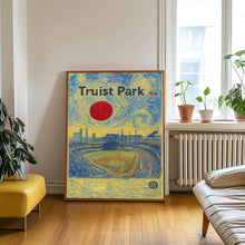 Truist Park Poster, Braves Poster, Minimalist, Helvetica, Mid-Century Modern, Baseball Art, Baseball Stadium Poster, Atlanta Braves Retro