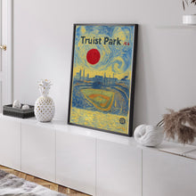 Truist Park Poster, Braves Poster, Minimalist, Helvetica, Mid-Century Modern, Baseball Art, Baseball Stadium Poster, Atlanta Braves Retro