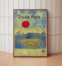 Truist Park Poster, Braves Poster, Minimalist, Helvetica, Mid-Century Modern, Baseball Art, Baseball Stadium Poster, Atlanta Braves Retro
