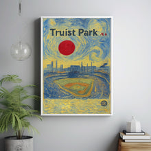 Truist Park Poster, Braves Poster, Minimalist, Helvetica, Mid-Century Modern, Baseball Art, Baseball Stadium Poster, Atlanta Braves Retro