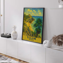 Tulum Print, Tulum Photo Poster, Tulum Travel Wall Art, Tulum Map Print, Tulum Van Gogh Style Print, Tulum Wall Décor, Mexico