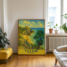 Tulum Print, Tulum Photo Poster, Tulum Travel Wall Art, Tulum Map Print, Tulum Van Gogh Style Print, Tulum Wall Décor, Mexico
