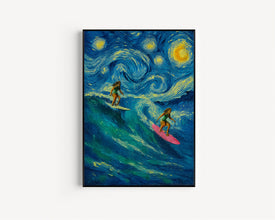 Tween Surfer Girl Poster, Coastal Teen Wall Art Print, Pink Summer Beach House Decor, Colorful Pastel Kid’s Room Art, Surfing Poste
