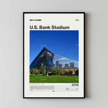 U.S. Bank Stadium Poster Mid-Century Modern NFL Print