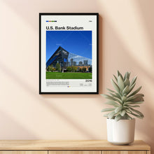 U.S. Bank Stadium Poster Mid-Century Modern NFL Print