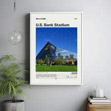 U.S. Bank Stadium Poster Mid-Century Modern NFL Print