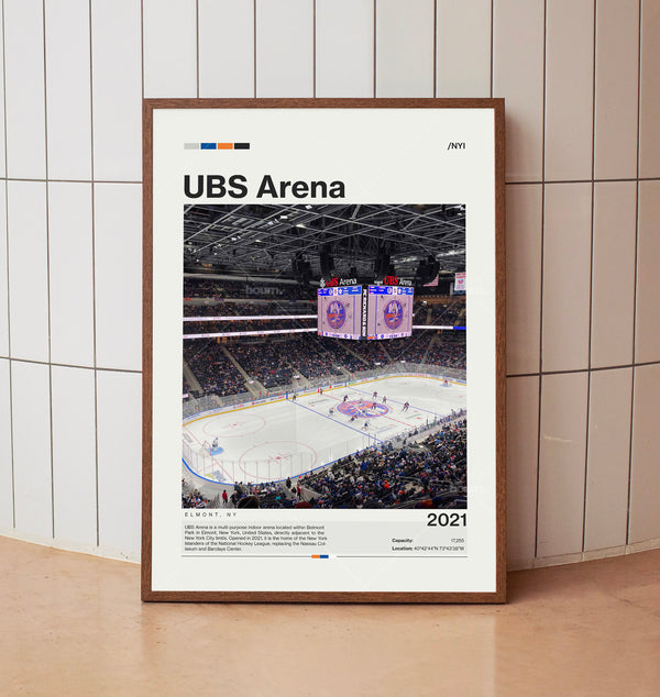 UBS Arena Poster, New York Islanders Poster Print, NHL Arena Poster, Hockey Fan Gift Print