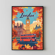 UK Travel Poster – London Wall Art with Iconic Big Ben, Great England Birthday Gift