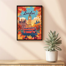 UK Travel Poster – London Wall Art with Iconic Big Ben, Great England Birthday Gift