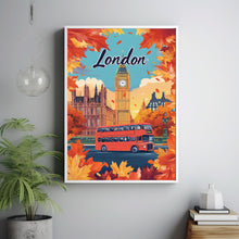 UK Travel Poster – London Wall Art with Iconic Big Ben, Great England Birthday Gift