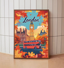 UK Travel Poster – London Wall Art with Iconic Big Ben, Great England Birthday Gift