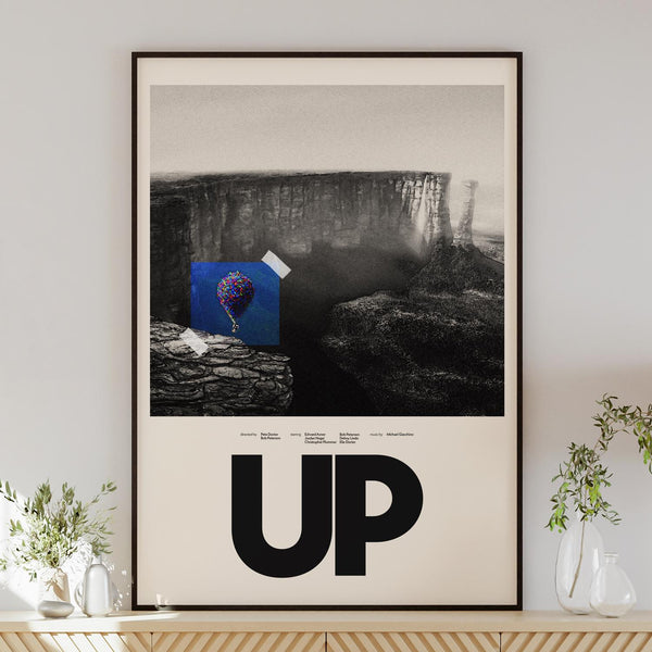 UP movie poster, minimalist wall art, vintage style, retro home decor, digital poster, Disney, Pixar 1879938338