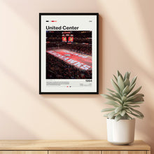 United Center Poster, Chicago Blackhawks Poster Print, NHL Arena Poster, Hockey Fan Gift Print