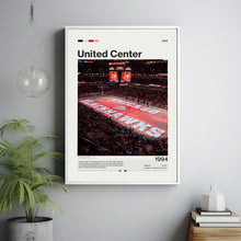 United Center Poster, Chicago Blackhawks Poster Print, NHL Arena Poster, Hockey Fan Gift Print