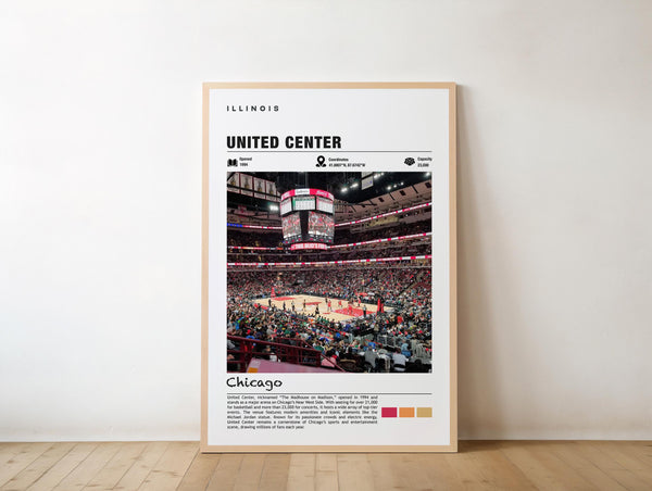 United Center Stadium Print, Chicago Sports Arena (Digital & Physical)