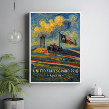 United States Grand Prix Poster – Formula 1 Racing at Circuit of the Americas in Austin, Texas