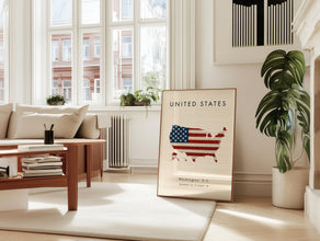 United States Map PRINTED Poster  United States Flag Painting  North America  Wall Art Print  Home Decor  Geography Map Gift Wallpaper 4378170799