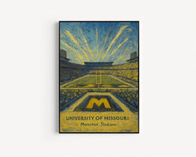University Of Missouri Stadium Print, College Dorm Print, Memorial Stadium Print, College Football Print, Gift, Dorm Decor
