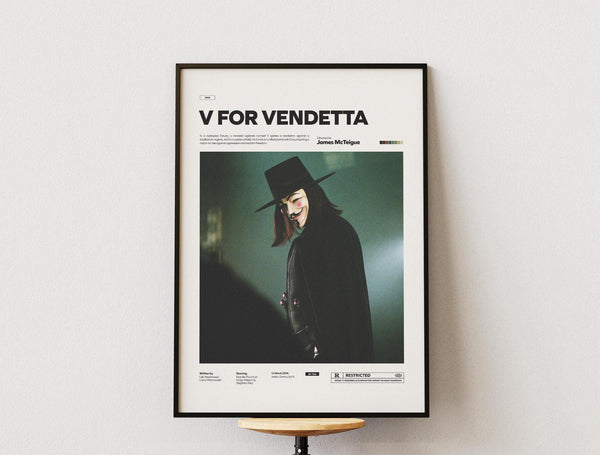 V for Vendetta Movie Poster, Alternative Movie Poster Print, Dystopian Action Film Poster, V for Vendetta Film Print Wall Art 1879687179