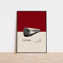 V for Vendetta  Car in Movie Series  Mid Century Modern Poster  Minimalist Poster  Retro Art Print  Classic Movie  Gifts for him 1718049730
