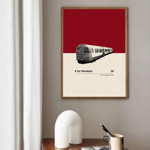 V for Vendetta  Car in Movie Series  Mid Century Modern Poster  Minimalist Poster  Retro Art Print  Classic Movie  Gifts for him 1718049730