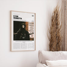 V for Vendetta, James McTeigue, Retro Movie Poster, Custom Movie Poster Print 4421170423