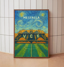 Valencia Football Minimalist Poster, Mestalla Stadium Art Print