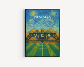 Valencia Football Minimalist Poster, Mestalla Stadium Art Print