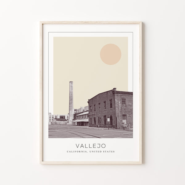 Vallejo Poster Print, Vallejo Travel Poster, Vallejo Minimalistic Wall Art, Vallejo, California, United States 1868246766