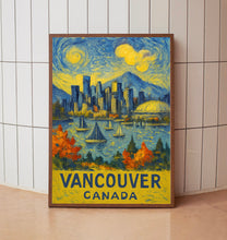 Vancouver Canada Travel Poster Wall Art, Vancouver Skyline Canada Travel Poster, Canada Travel Poster, Traveler Home Décor, Traveler Gift