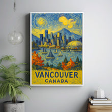 Vancouver Canada Travel Poster Wall Art, Vancouver Skyline Canada Travel Poster, Canada Travel Poster, Traveler Home Décor, Traveler Gift
